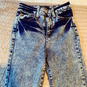 High Waisted Acid Wash Jeans - Size 1
